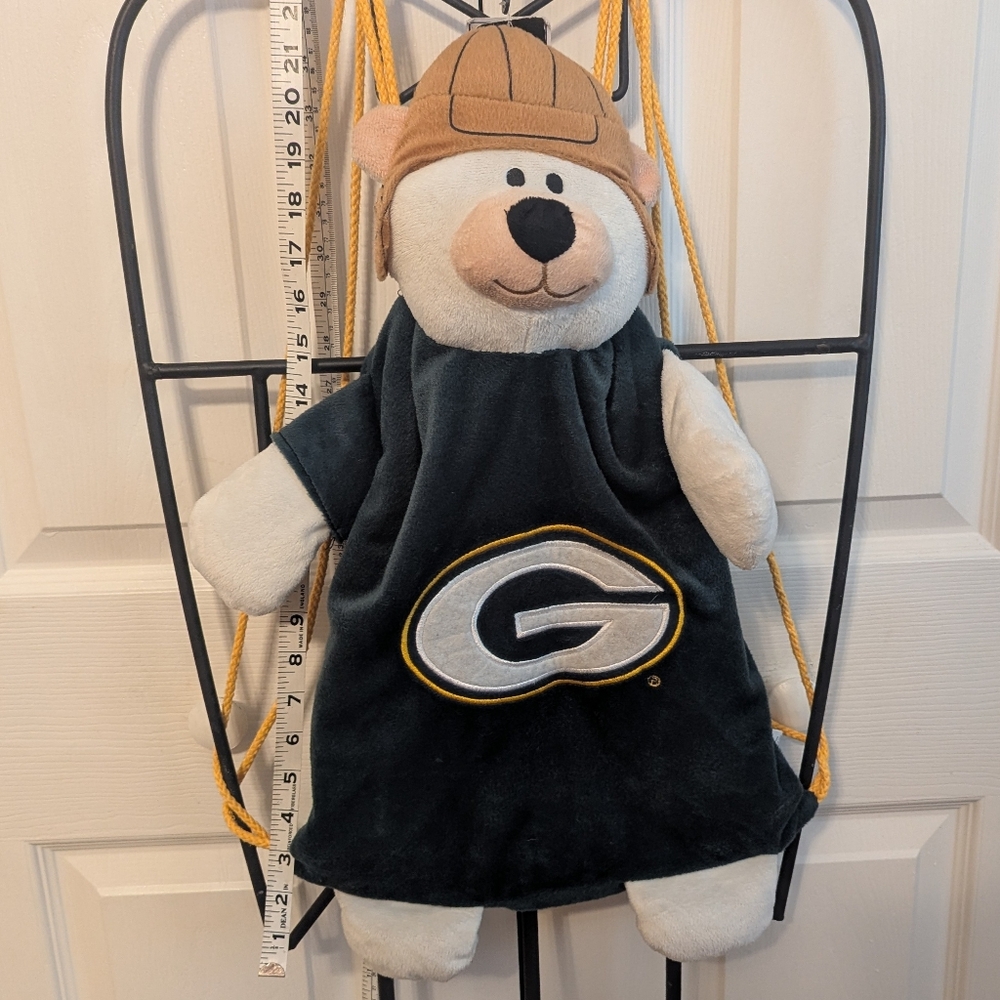 Green Bay Packers Backpack Pal. Super Fan Bear NFL. With Tags